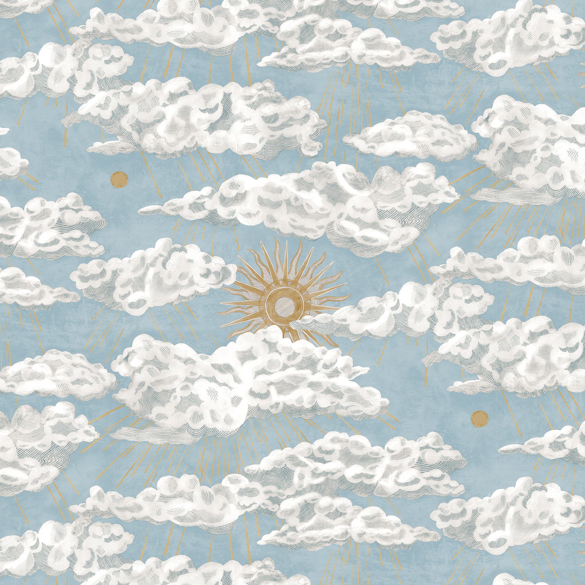 Cumulus Sol Wallpaper in light blue color - pattern number JMW1040.01.0 - by Kravet in the Josephine Munsey Juniper collection