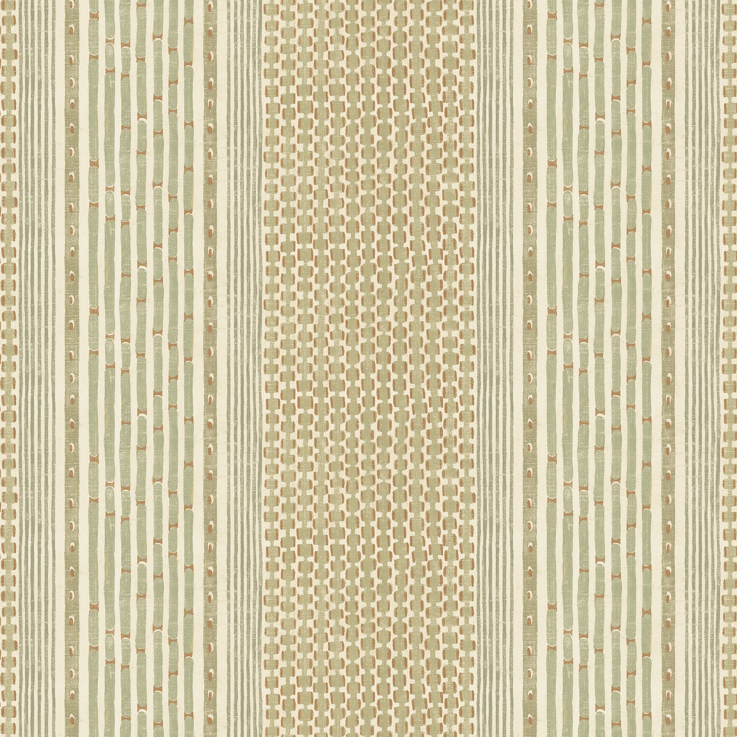 Rita Stripe Wallpaper in sage and orange color - pattern number JMW1042.31.0 - by Kravet in the Josephine Munsey Juniper collection