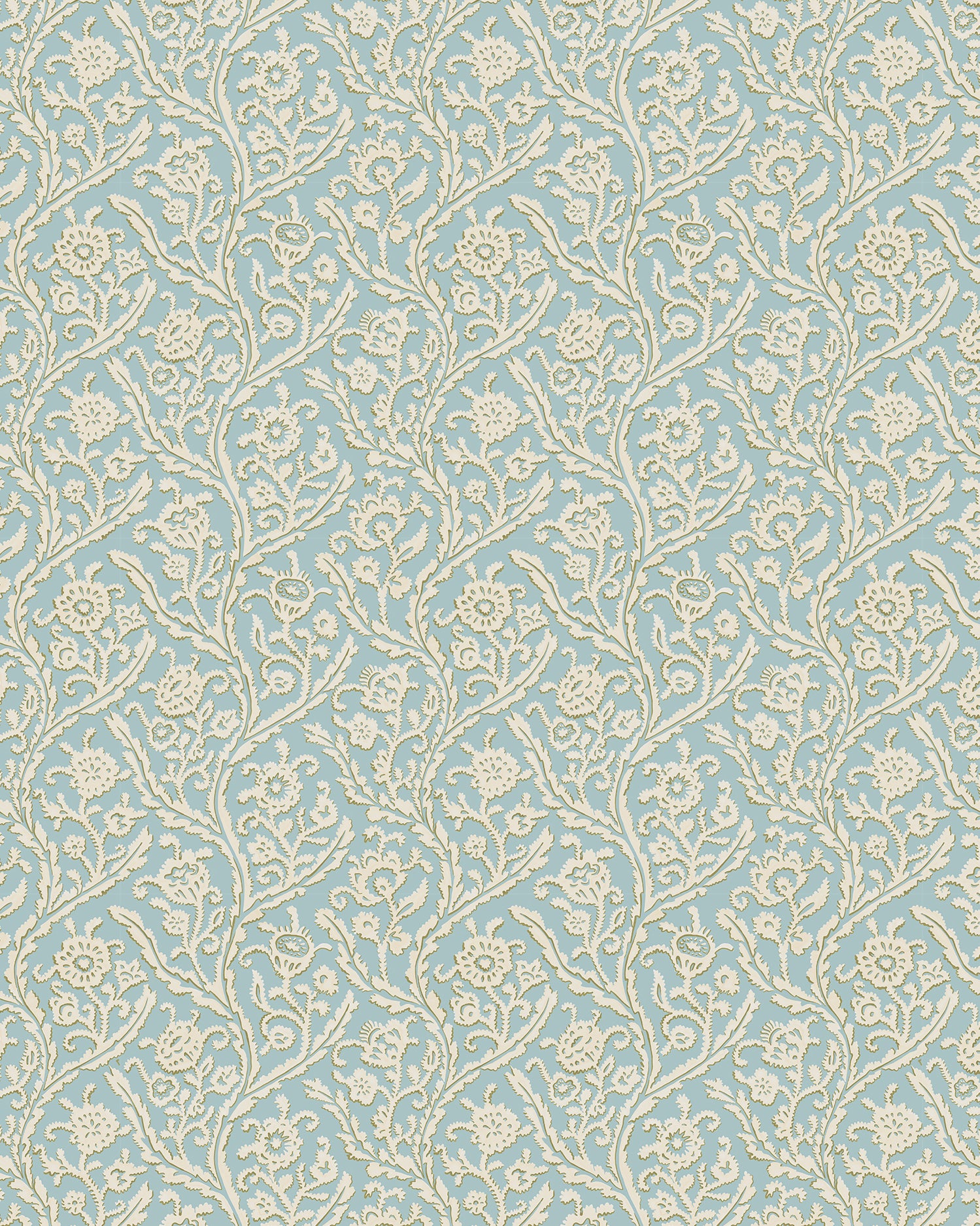 Letti Wallpaper in bright blue color - pattern number JMW1044.01.0 - by Kravet in the Josephine Munsey Alma collection