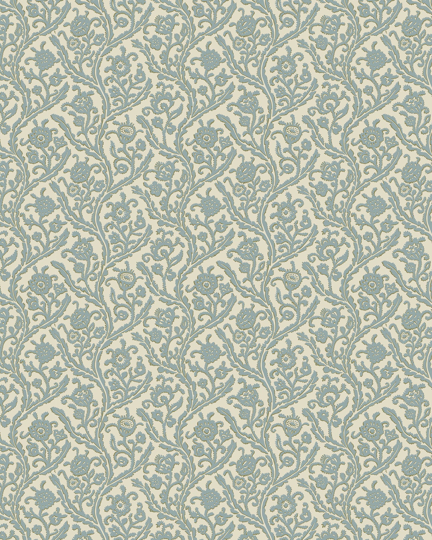 Letti Wallpaper in mid blue color - pattern number JMW1044.51.0 - by Kravet in the Josephine Munsey Alma collection
