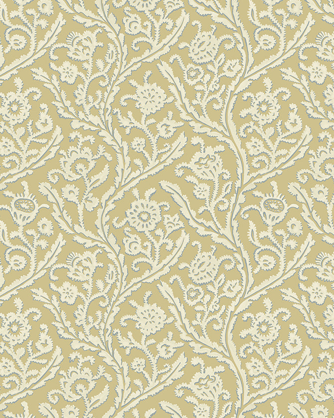 Letti Wallpaper in light yellow color - pattern number JMW1044.71.0 - by Kravet in the Josephine Munsey Alma collection