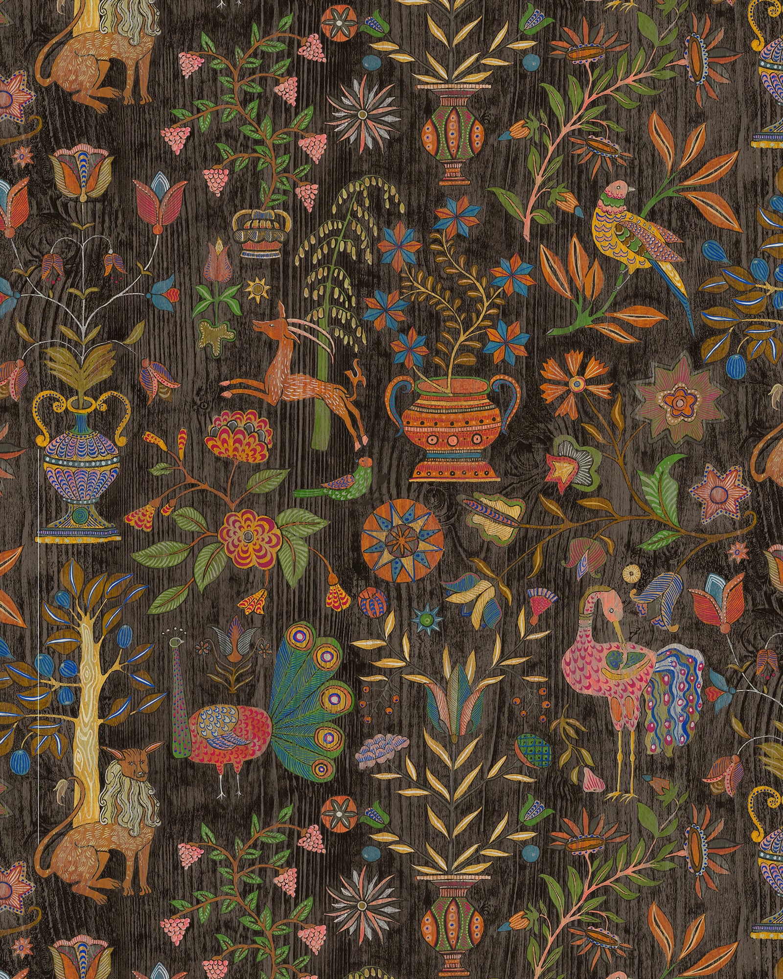 Fable Garden Wallpaper in multi color - pattern number JMW1045.01.0 - by Kravet in the Josephine Munsey Alma collection