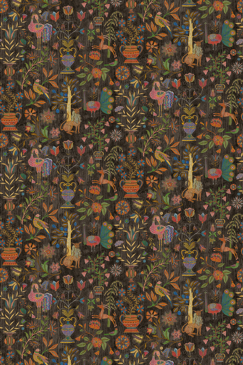 Fable Garden Wallpaper in multi color - pattern number JMW1045.01.0 - by Kravet in the Josephine Munsey Alma collection