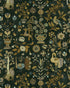 Fable Garden Wallpaper in olive and black color - pattern number JMW1045.11.0 - by Kravet in the Josephine Munsey Alma collection