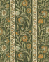 Potter Stripe Wallpaper in green and orange color - pattern number JMW1046.11.0 - by Kravet in the Josephine Munsey Alma collection