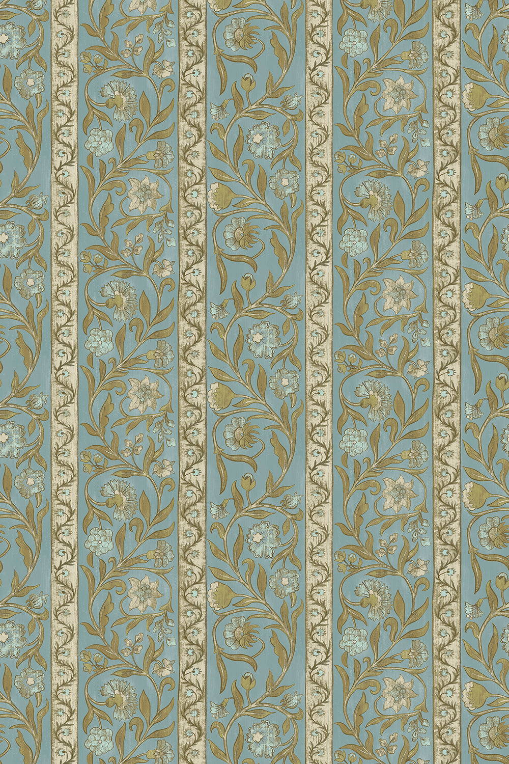 Potter Stripe Wallpaper in bright blue color - pattern number JMW1046.41.0 - by Kravet in the Josephine Munsey Alma collection