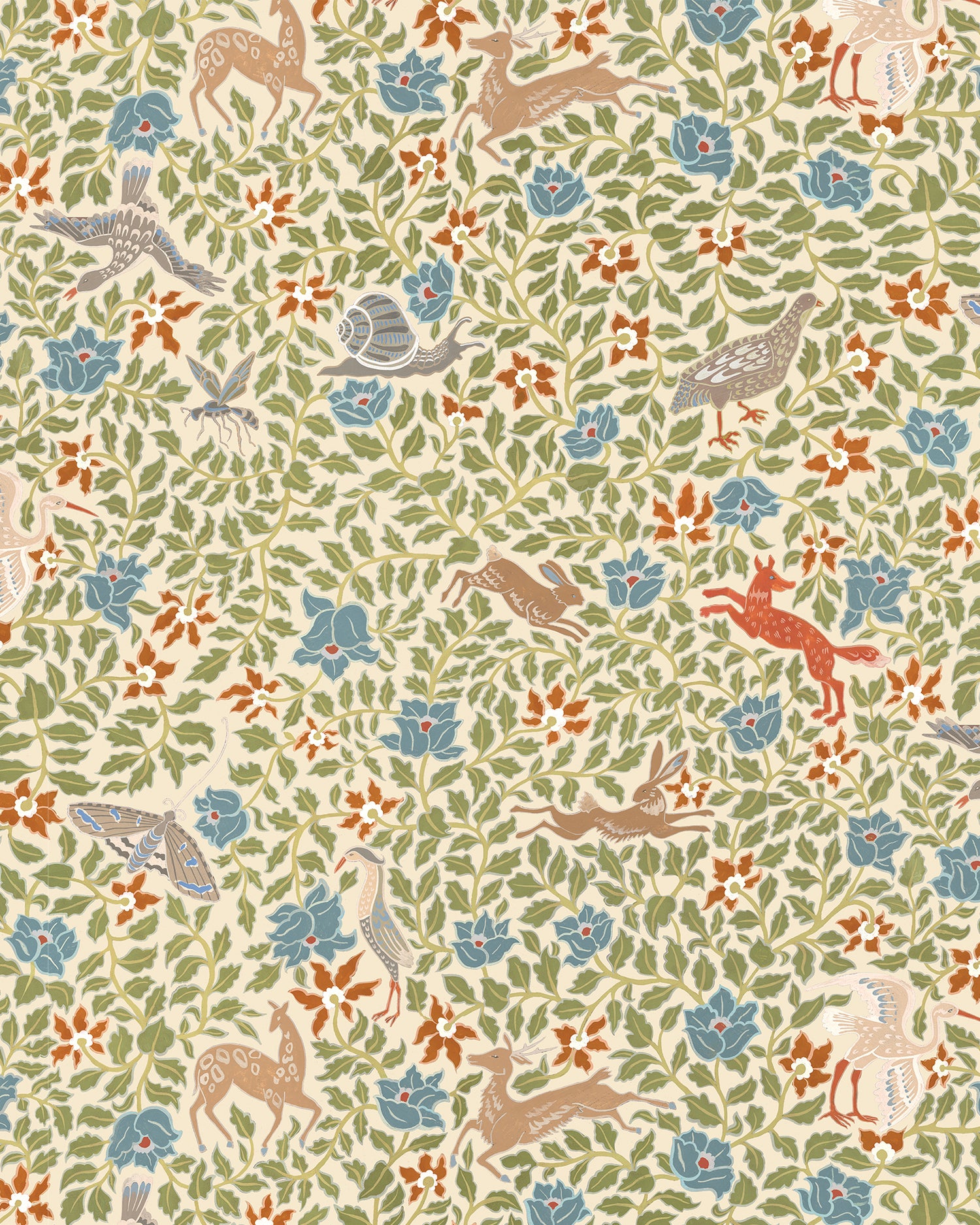Haresfield Walk Wallpaper in cream color - pattern number JMW1047.01.0 - by Kravet in the Josephine Munsey Alma collection