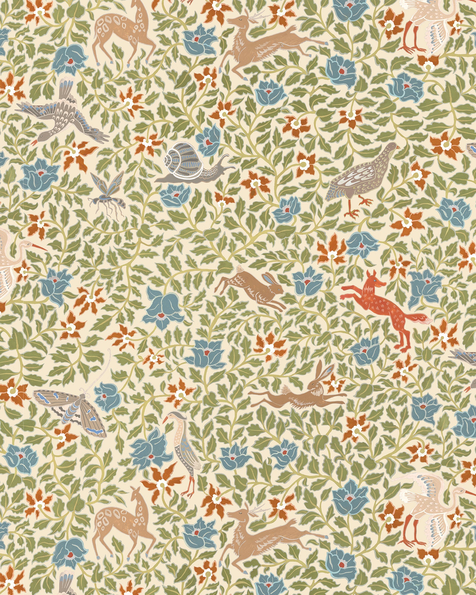 Haresfield Walk Wallpaper in cream color - pattern number JMW1047.01.0 - by Kravet in the Josephine Munsey Alma collection