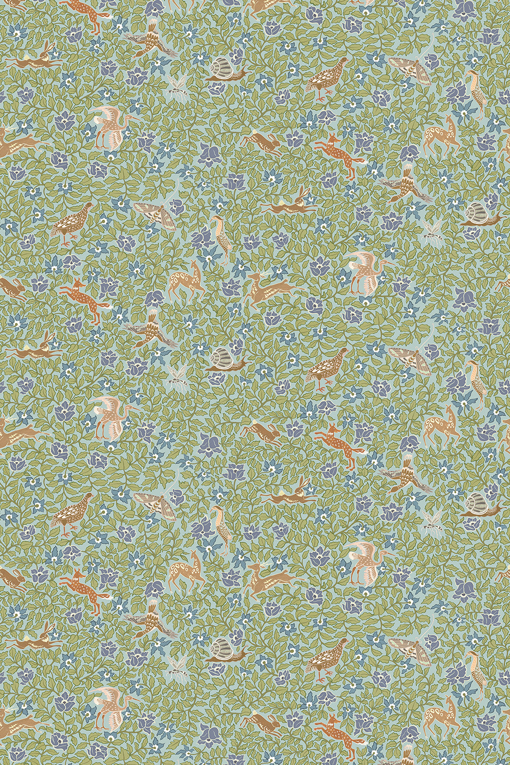 Haresfield Walk Wallpaper in blue color - pattern number JMW1047.21.0 - by Kravet in the Josephine Munsey Alma collection