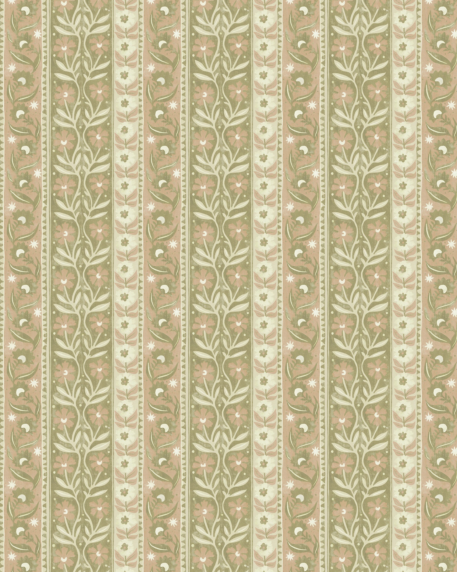 Arber Stripe Wallpaper in pink and olive color - pattern number JMW1048.01.0 - by Kravet in the Josephine Munsey Alma collection