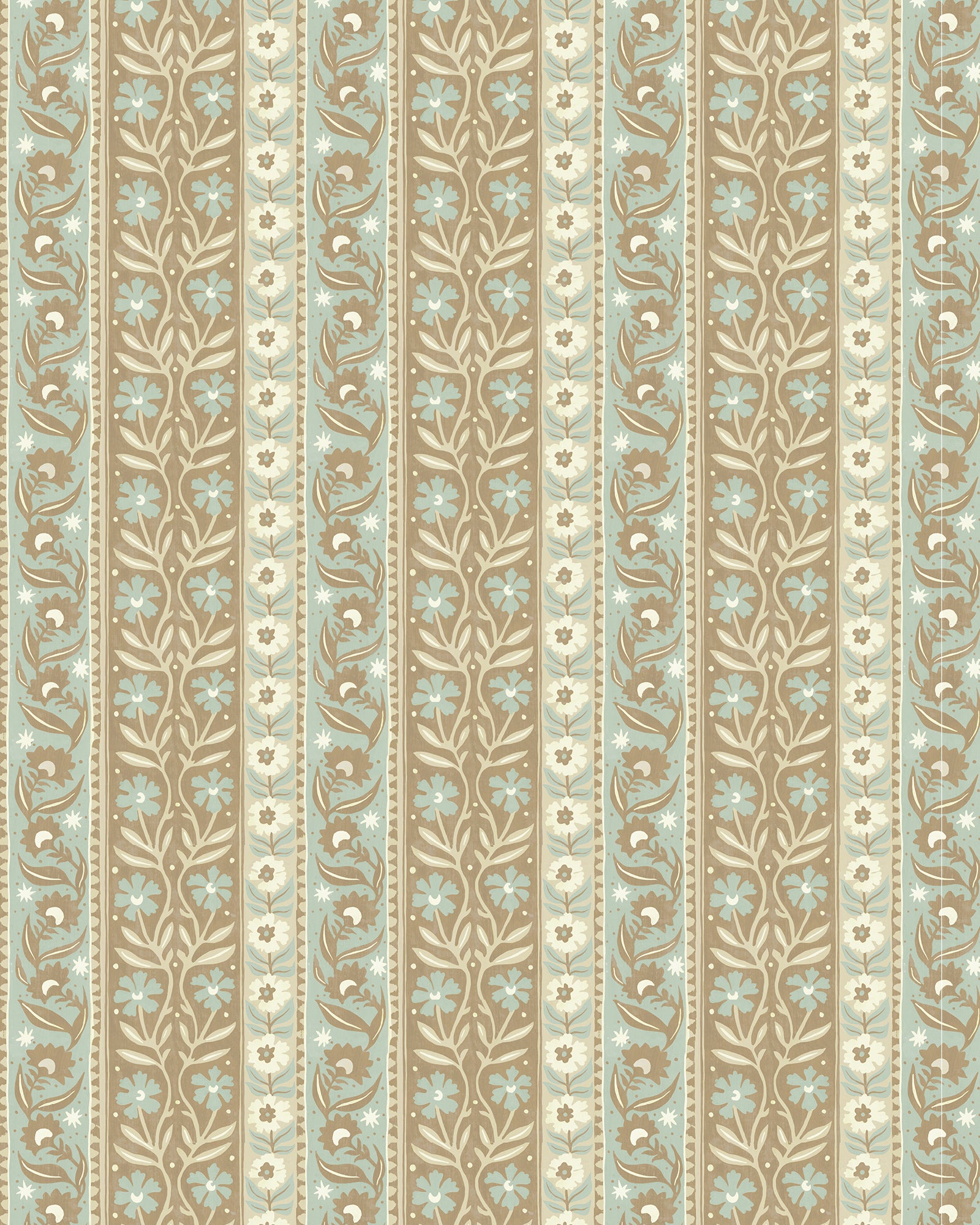 Arber Stripe Wallpaper in stone and aqua color - pattern number JMW1048.41.0 - by Kravet in the Josephine Munsey Alma collection