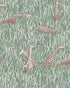 Giraffes Wallpaper in aqua color - pattern number JMW1049.11.0 - by Kravet in the Josephine Munsey Alma collection