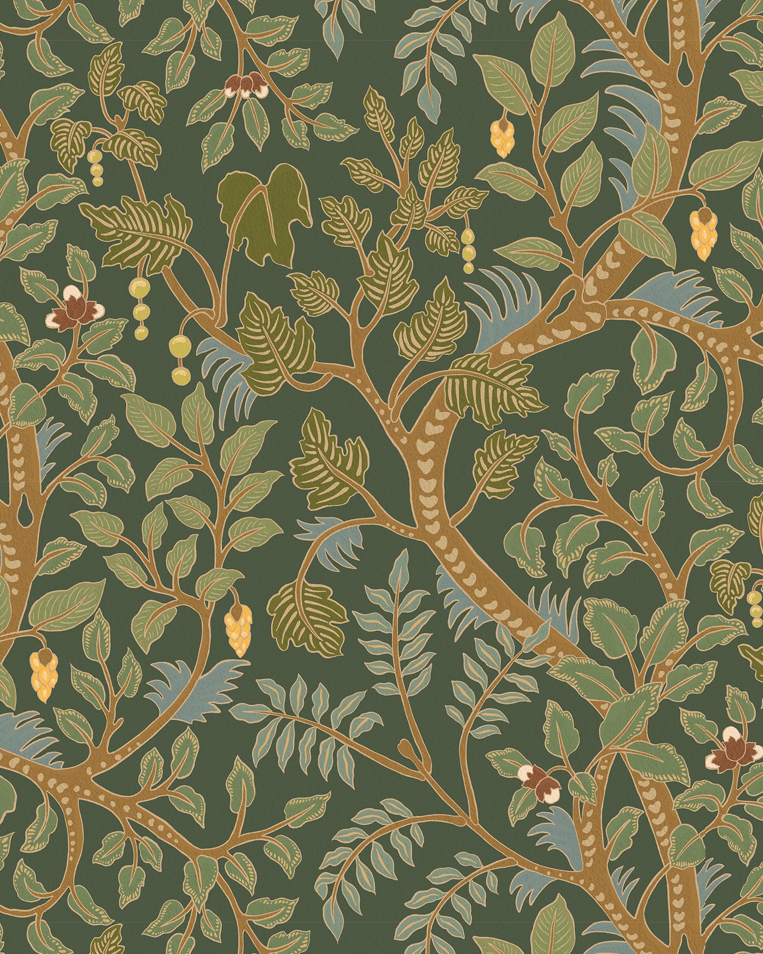 Brushwood Wallpaper in forest color - pattern number JMW1050.11.0 - by Kravet in the Josephine Munsey Alma collection