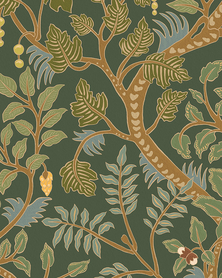 Brushwood Wallpaper in forest color - pattern number JMW1050.11.0 - by Kravet in the Josephine Munsey Alma collection