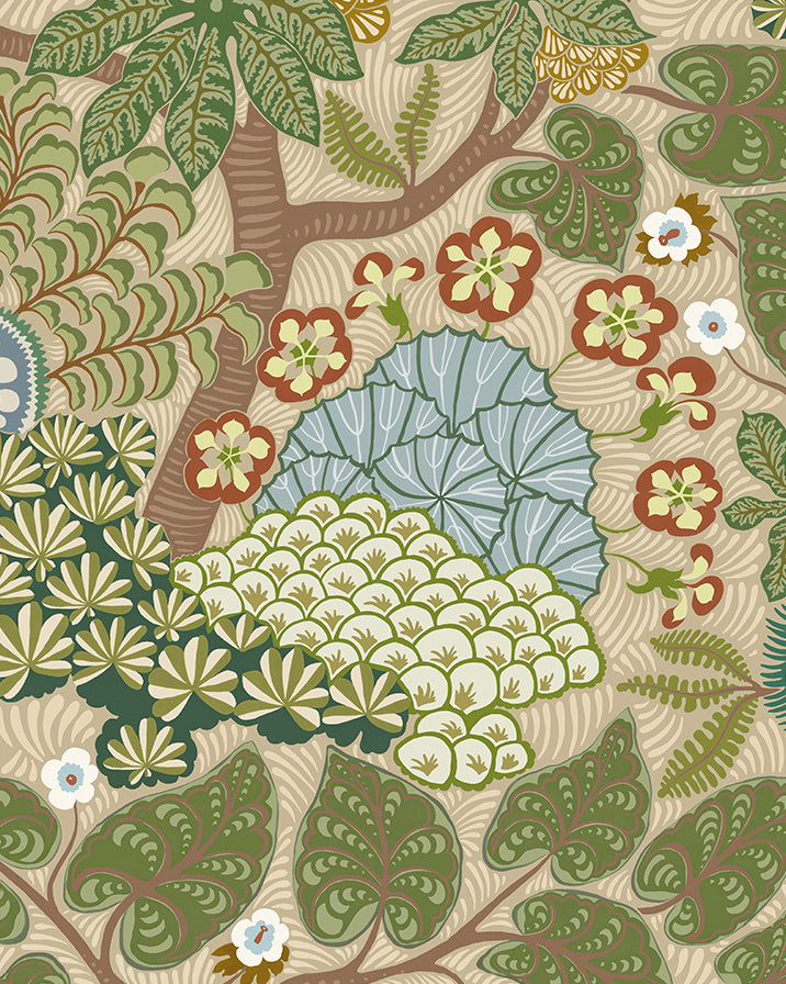 Masako Wallpaper in green color - pattern number JMW1051.01.0 - by Kravet in the Josephine Munsey Alma collection