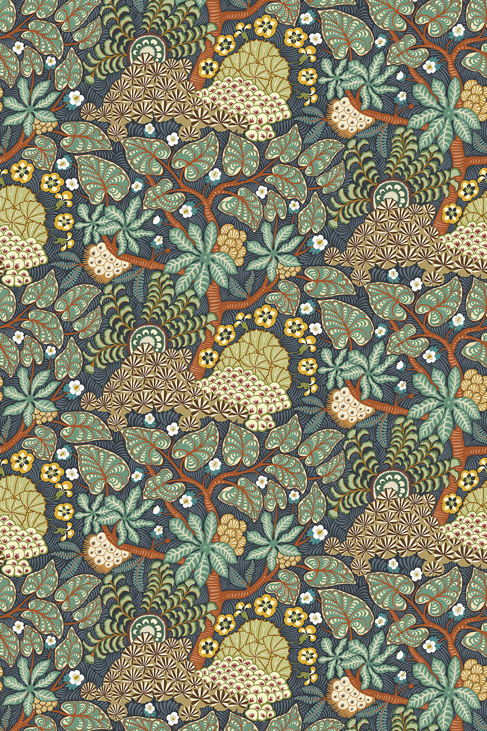 Masako Wallpaper in navy color - pattern number JMW1051.11.0 - by Kravet in the Josephine Munsey Alma collection