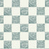 Animal Check Wallpaper in osney blue and skirting white color - pattern number JMWRANI.03.0 - by Kravet in the Josephine Munsey Roll collection