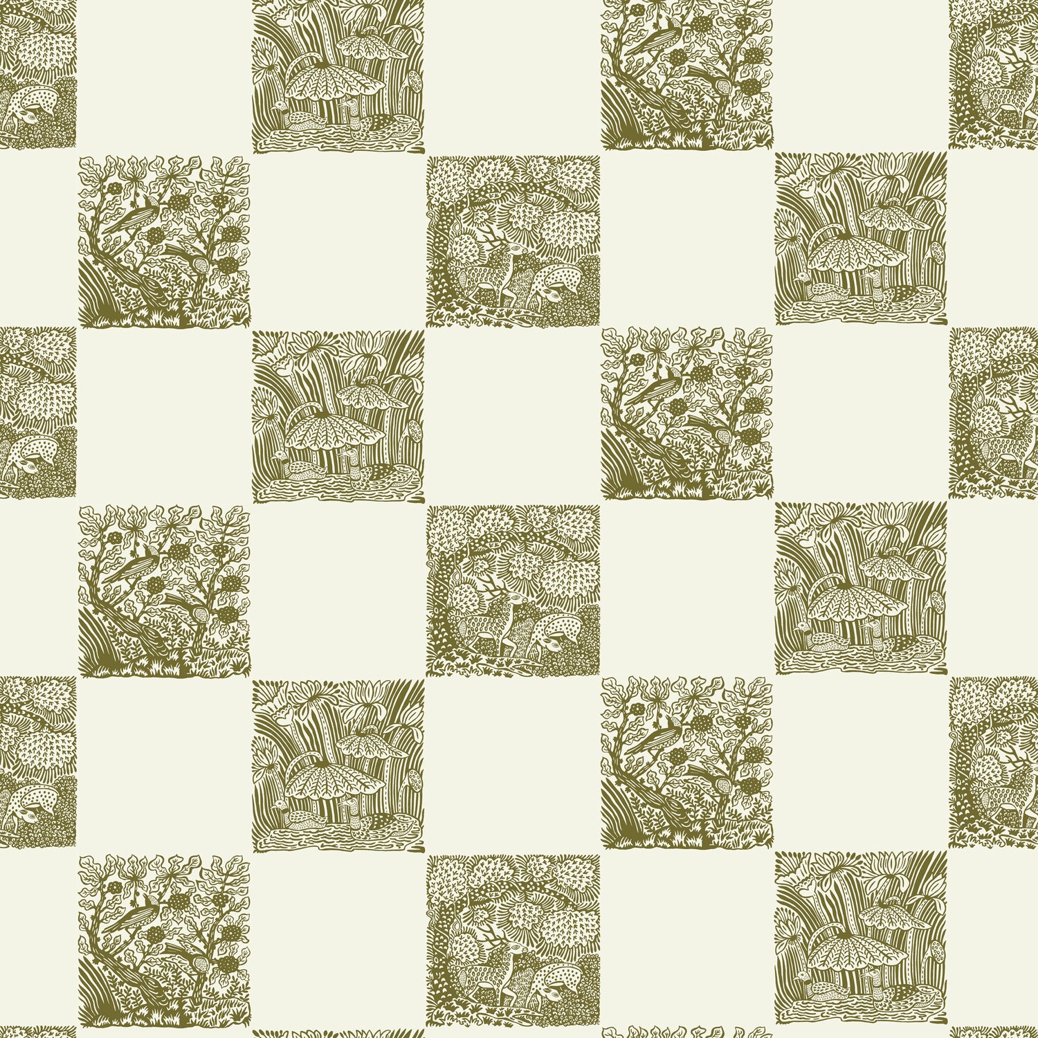 Animal Check Wallpaper in trixie and ringhill white color - pattern number JMWRANI.05.0 - by Kravet in the Josephine Munsey Roll collection