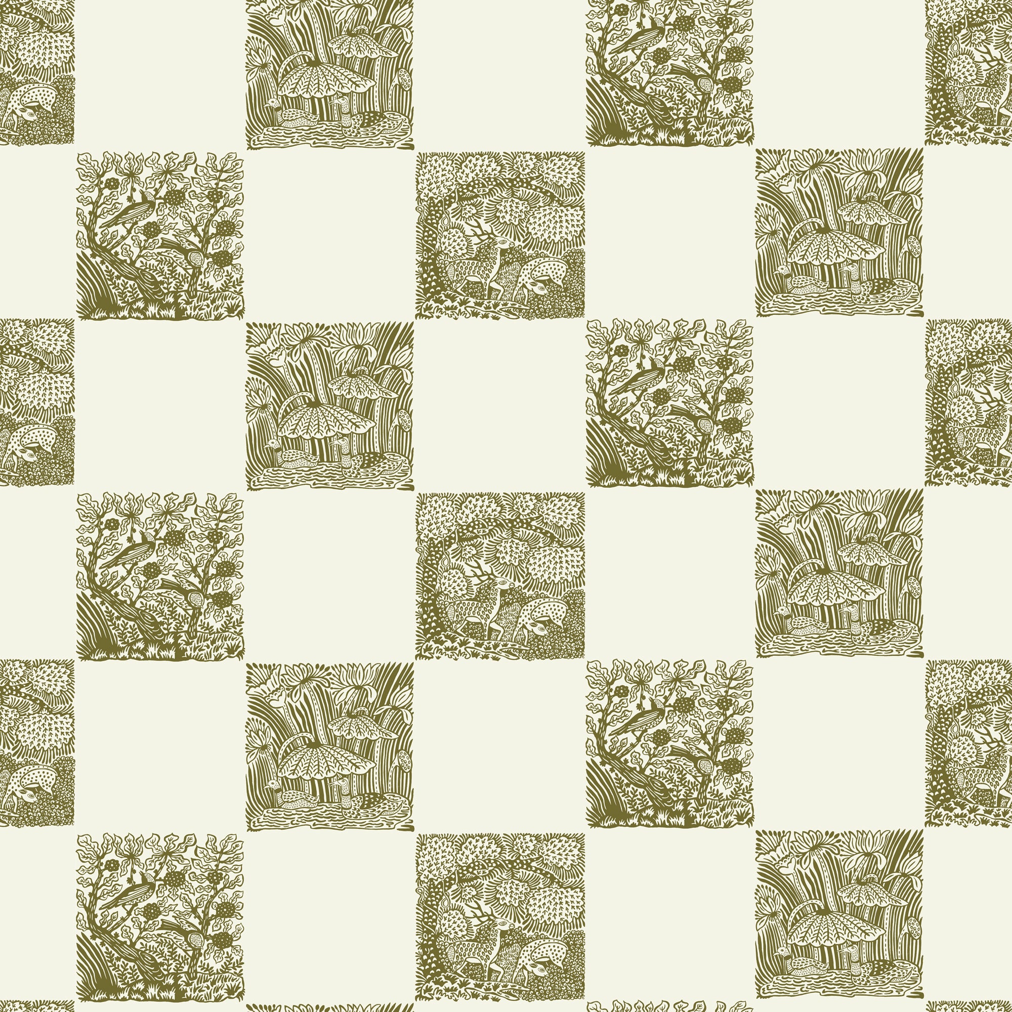 Animal Check Wallpaper in trixie and ringhill white color - pattern number JMWRANI.05.0 - by Kravet in the Josephine Munsey Roll collection