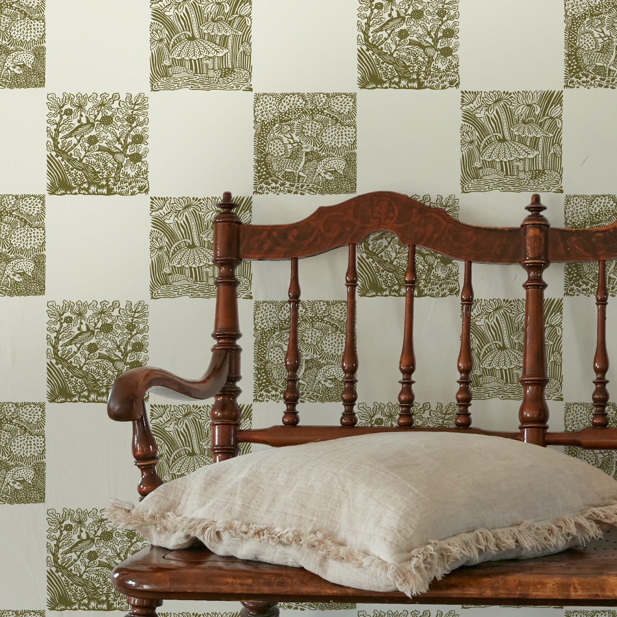 Animal Check Wallpaper in trixie and ringhill white color - pattern number JMWRANI.05.0 - by Kravet in the Josephine Munsey Roll collection