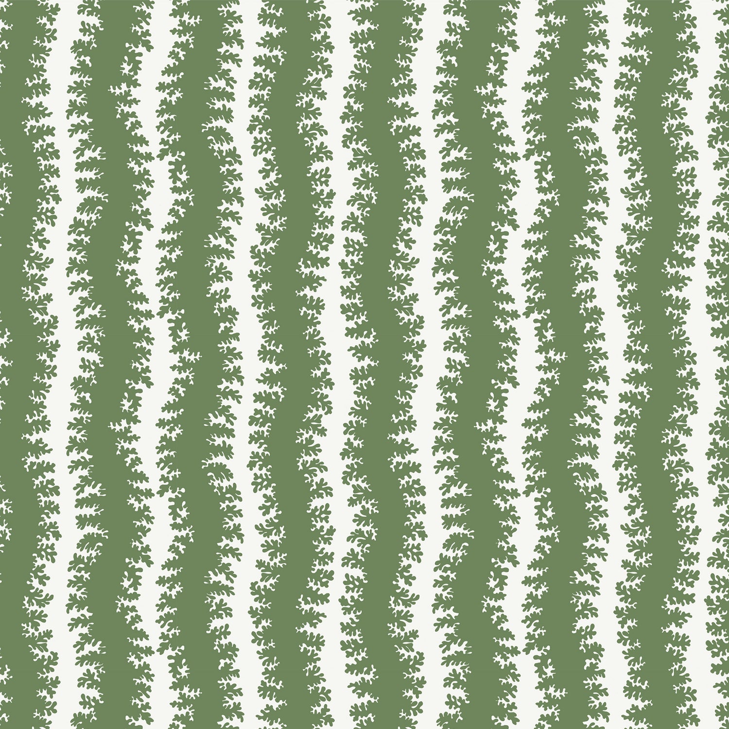 Elkhorn Stripe Wallpaper in brookes green and ceiling white color - pattern number JMWRELK.02.0 - by Kravet in the Josephine Munsey Roll collection