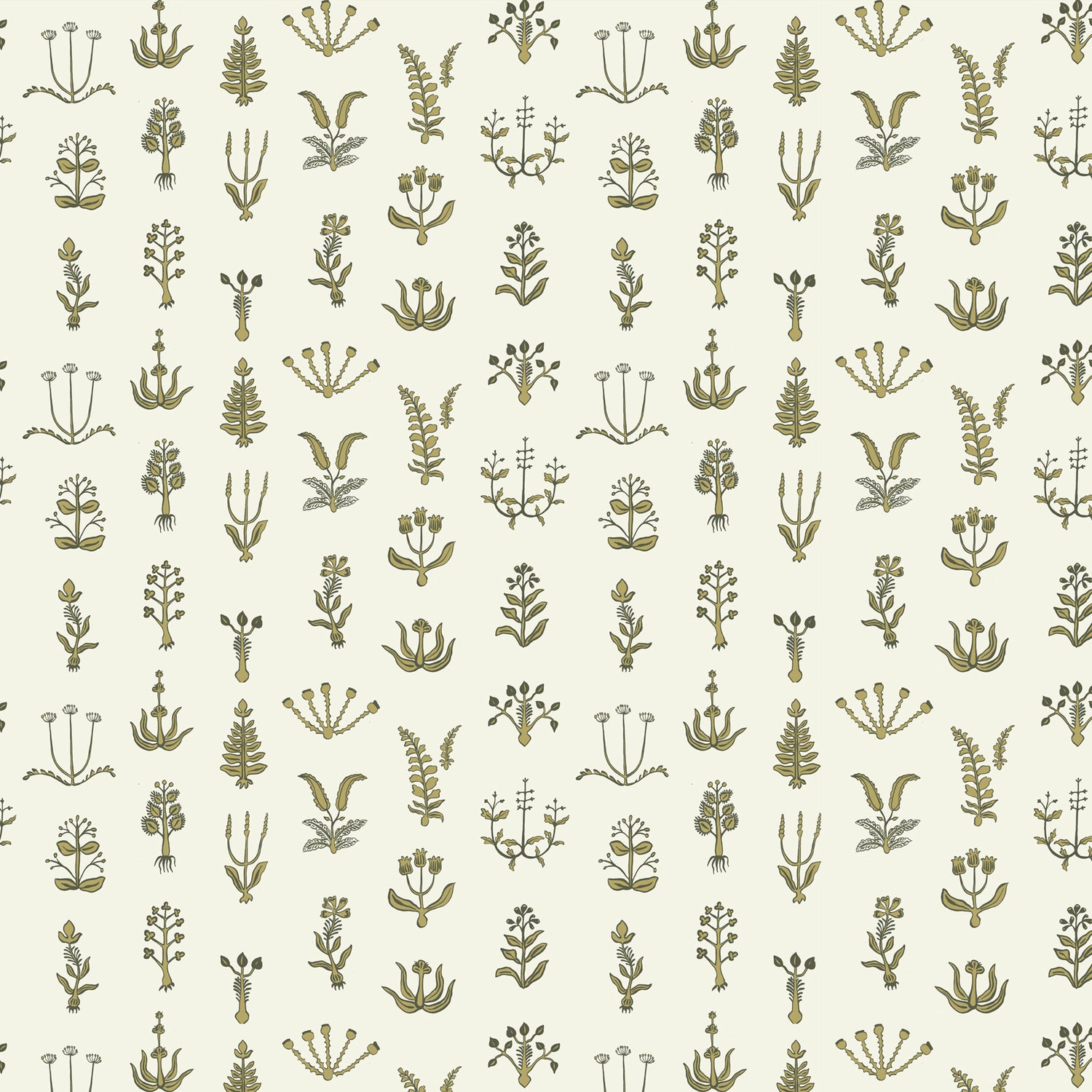 Floral Spot Wallpaper in chaingate green, meadow and ringhill white color - pattern number JMWRFLO.02.0 - by Kravet in the Josephine Munsey Roll collection