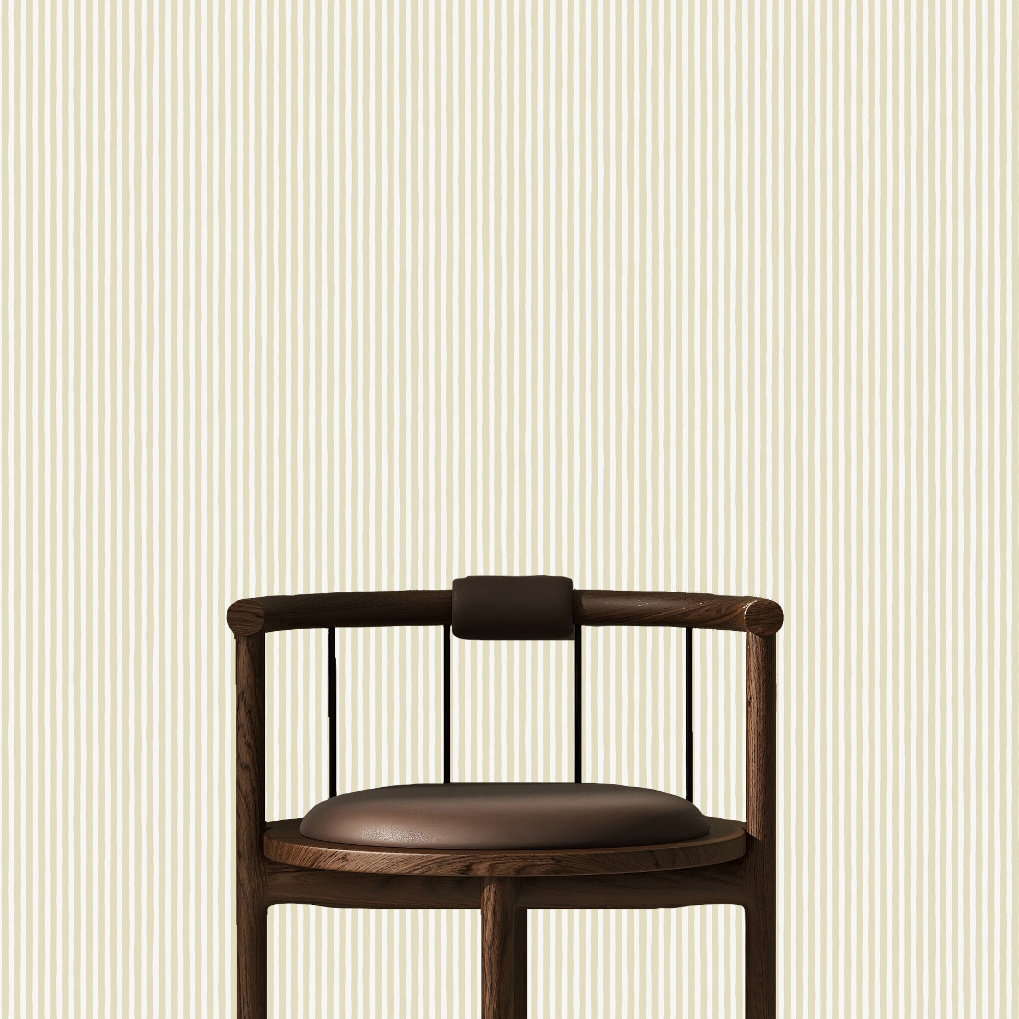 Hand Painted Stripe Wallpaper in maitland green and ceiling white color - pattern number JMWRHPS.03.0 - by Kravet in the Josephine Munsey Roll collection