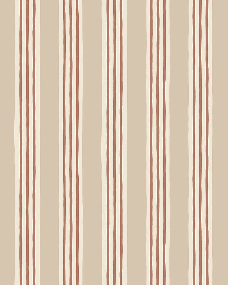 Kemble Stripe Wallpaper in hibernacle, cromwell stone &amp; salt color - pattern number JMWRKEM.01.0 - by Kravet in the Josephine Munsey Roll II collection