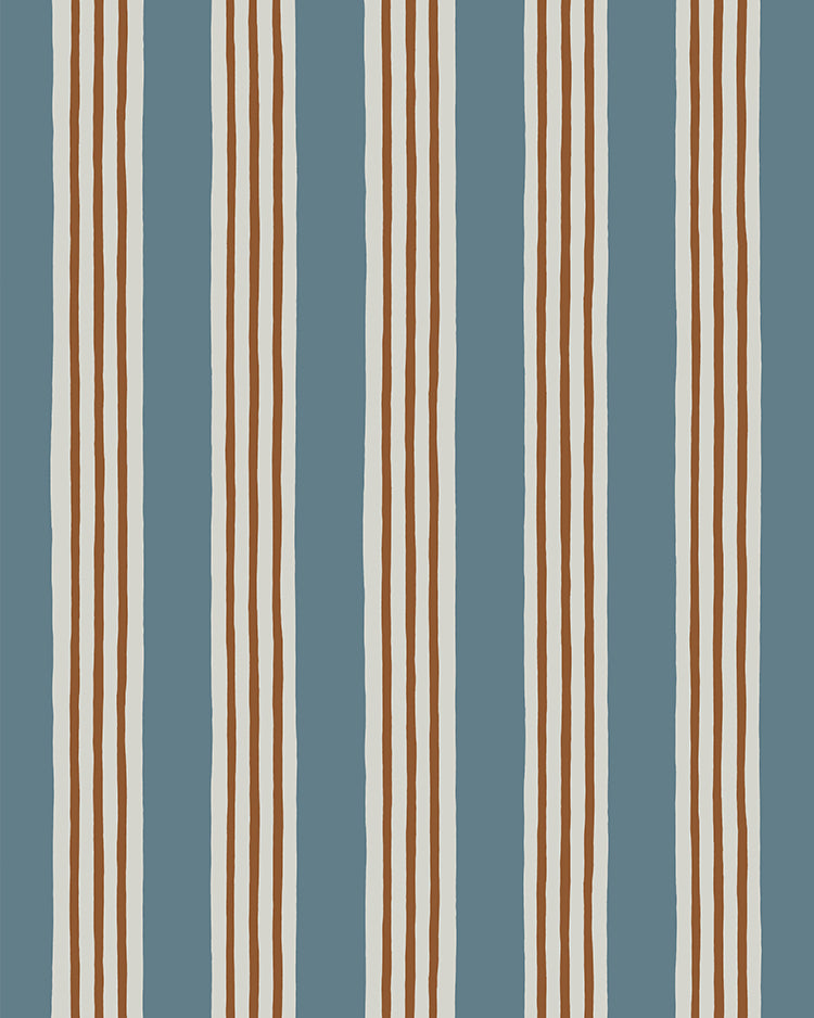Kemble Stripe Wallpaper in dinky, little ponds and dew color - pattern number JMWRKEM.02.0 - by Kravet in the Josephine Munsey Roll II collection