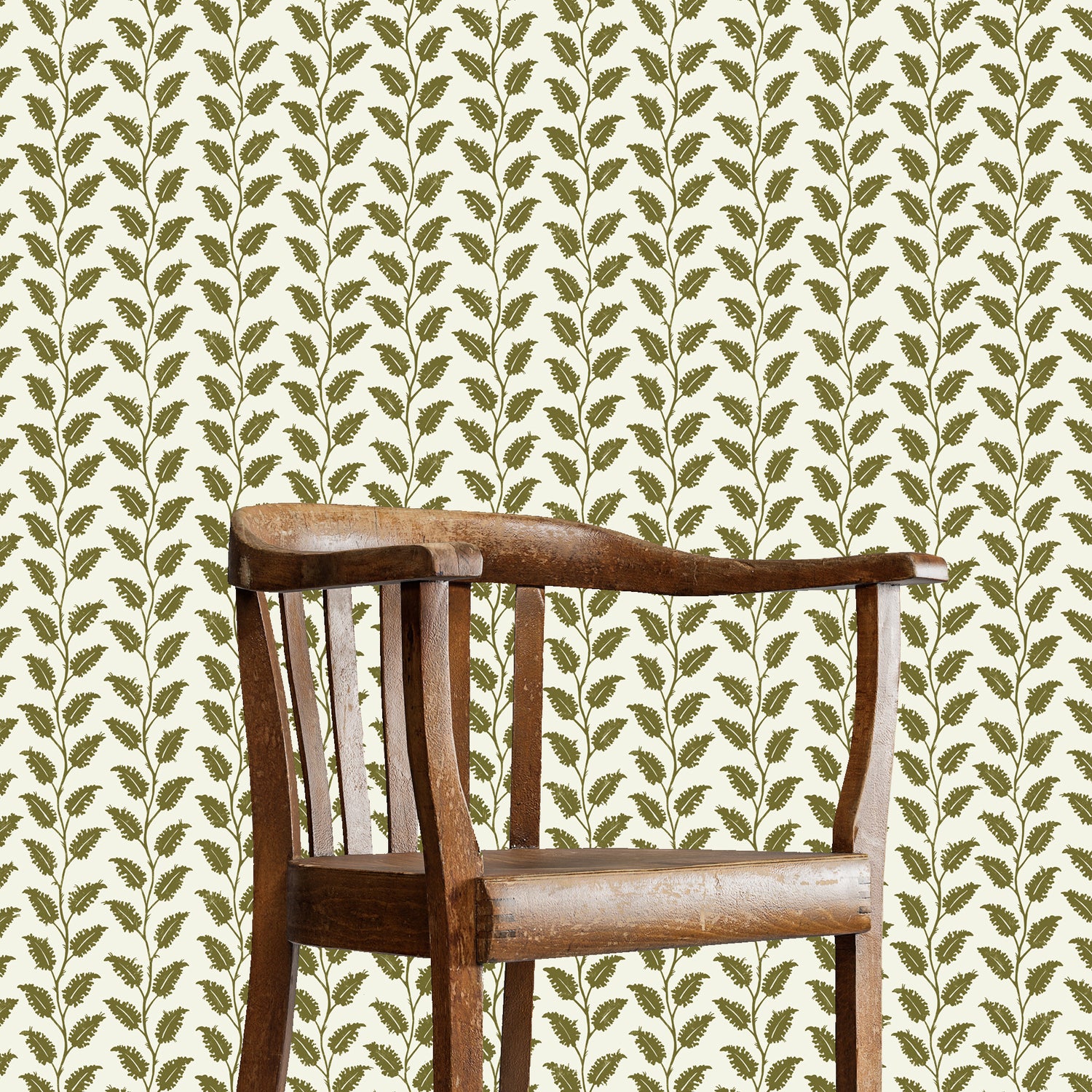 Leaf Wiggle Wallpaper in trixie and ringhill white color - pattern number JMWRLEA.05.0 - by Kravet in the Josephine Munsey Roll collection