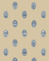Linear Cameos Wallpaper in cobber, spruce and dew color - pattern number JMWRLIN.05.0 - by Kravet in the Josephine Munsey Roll II collection