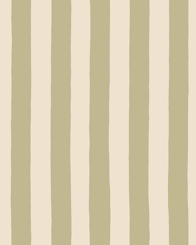 Medium Hand Painted Stripe Wallpaper in southern light and parsnip color - pattern number JMWRMHP.01.0 - by Kravet in the Josephine Munsey Roll II collection