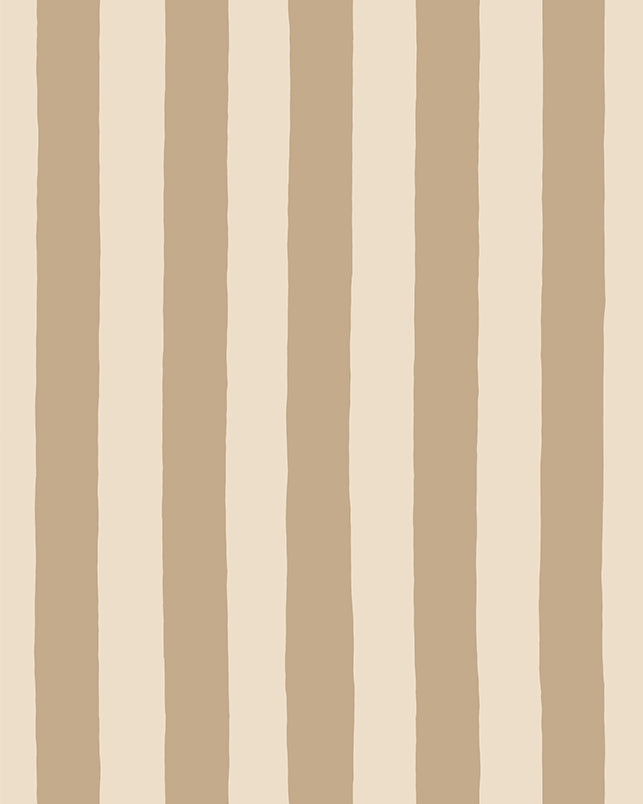 Medium Hand Painted Stripe Wallpaper in southern light and parsnip color - pattern number JMWRMHP.03.0 - by Kravet in the Josephine Munsey Roll II collection