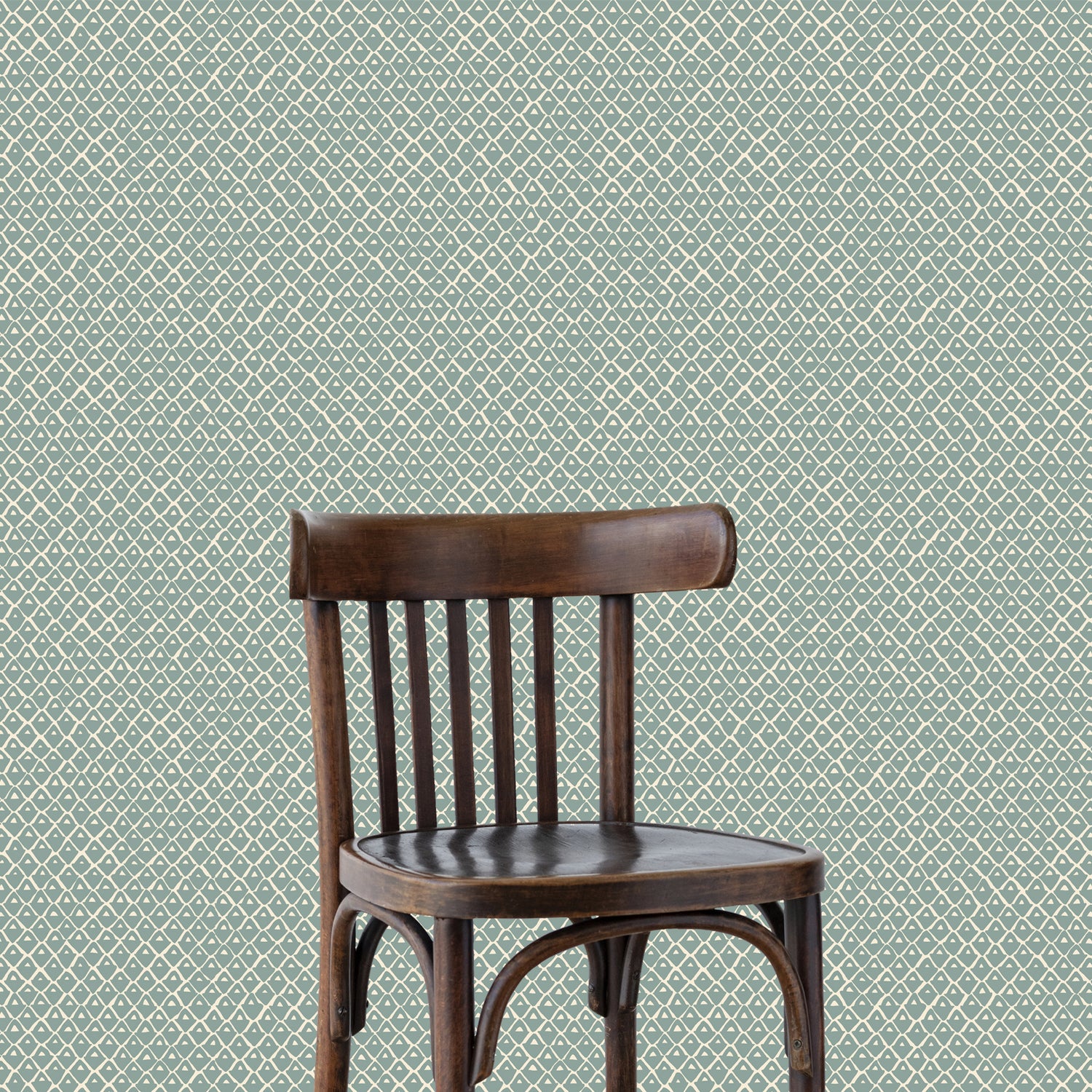 Pineapple Squares Wallpaper in osney blue and salt ridge color - pattern number JMWRPIN.03.0 - by Kravet in the Josephine Munsey Roll collection