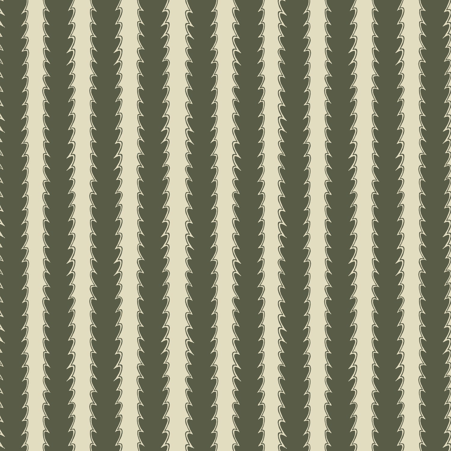 Scallop Stripe Wallpaper in chaingate green and maitland green color - pattern number JMWRSCA.02.0 - by Kravet in the Josephine Munsey Roll collection