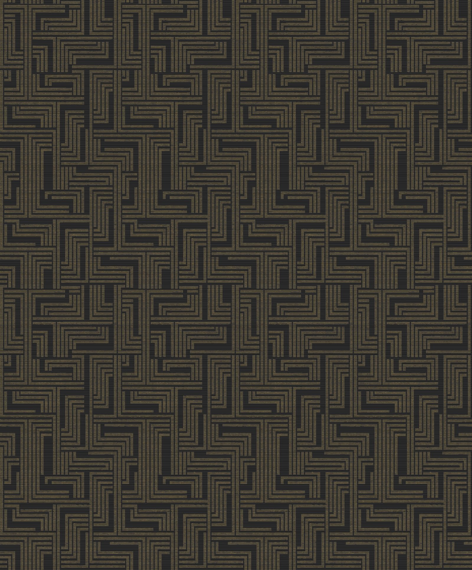 Geometric wallpaper in bronze brown color - pattern number L-BD2007 - by Galerie in the Boutique collection
