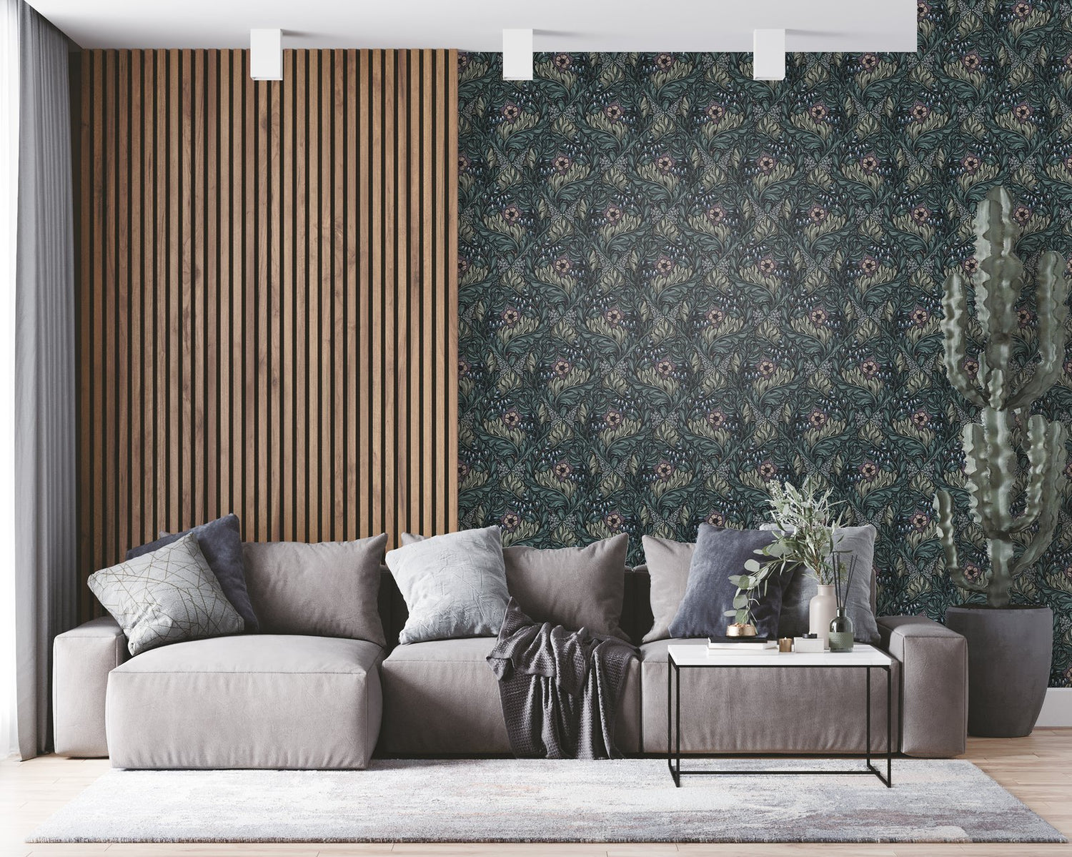 Rambleicious wallpaper in green color - pattern number LB25105 - by Galerie in the Off The Wall collection
