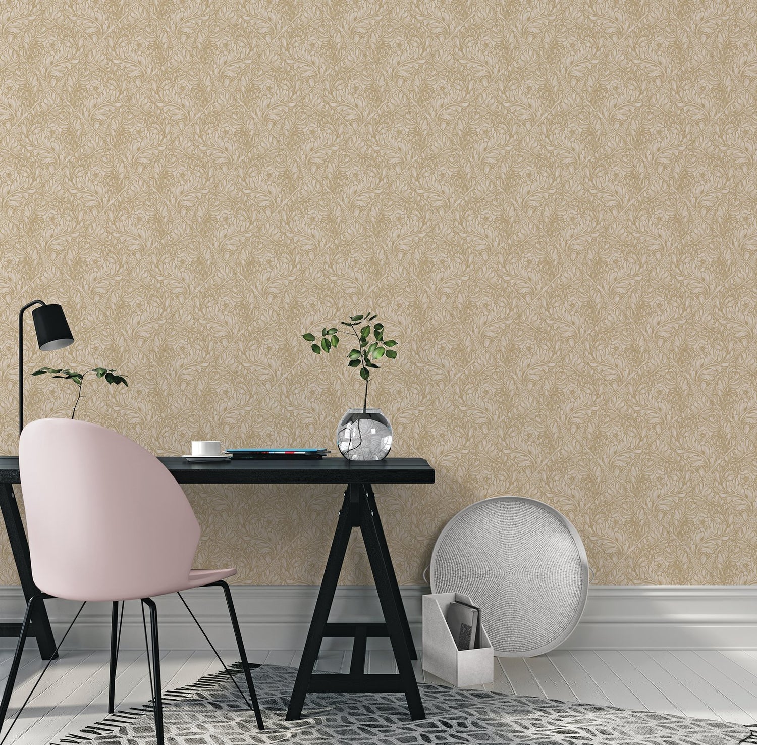 Rambleicious wallpaper in yellow color - pattern number LB25110 - by Galerie in the Off The Wall collection