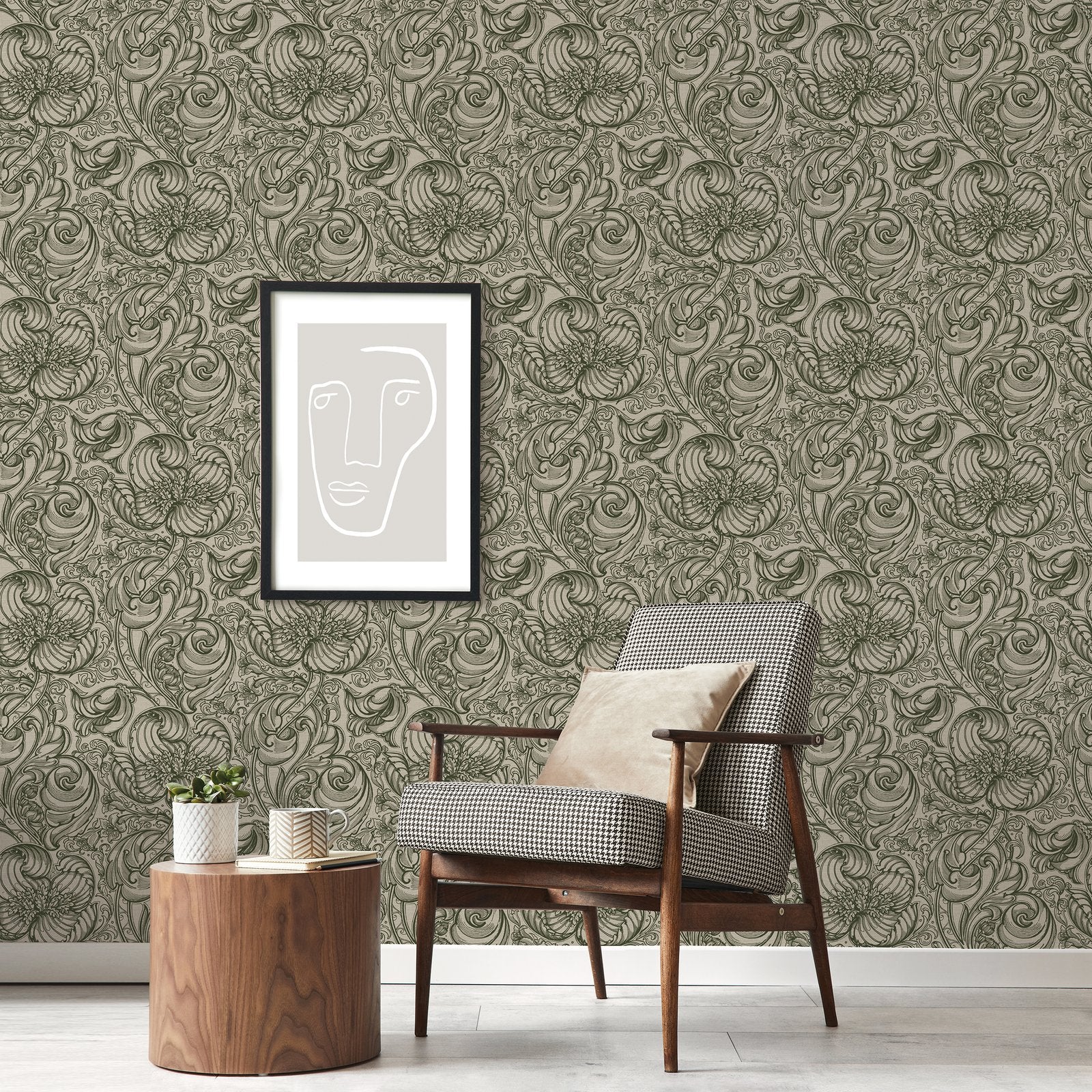 Down the Dilly wallpaper in green color - pattern number LB25111 - by Galerie in the Off The Wall collection