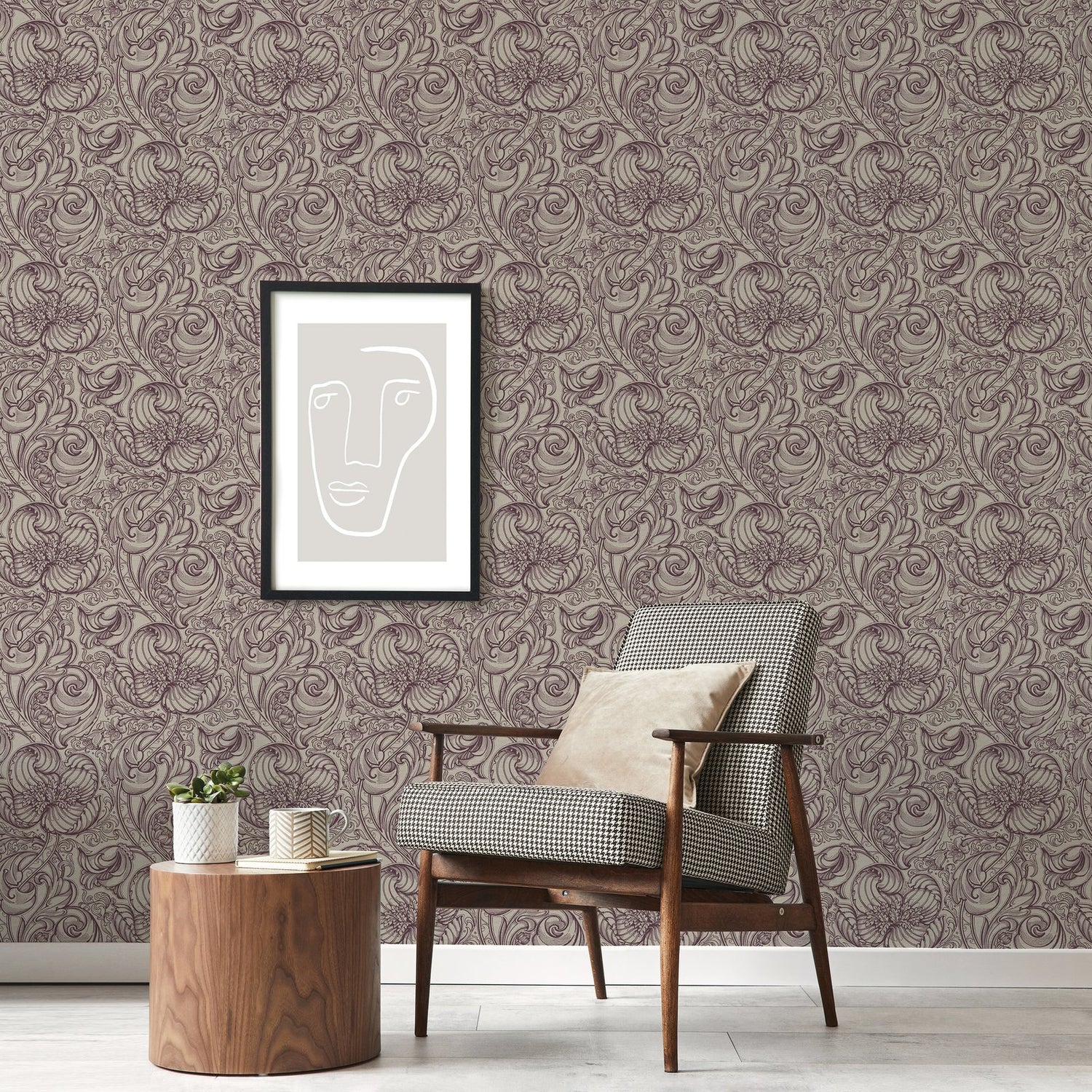 Down the Dilly wallpaper in red color - pattern number LB25115 - by Galerie in the Off The Wall collection