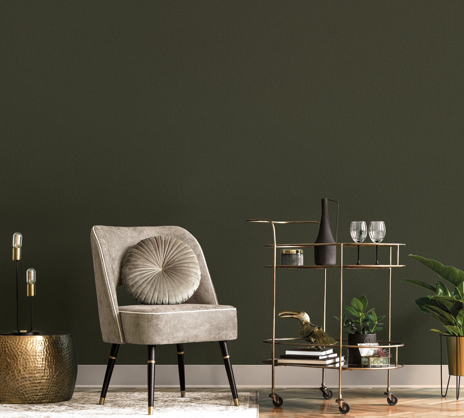 Nuance Plain Texture wallpaper in green color - pattern number LB25120 - by Galerie in the Off The Wall collection