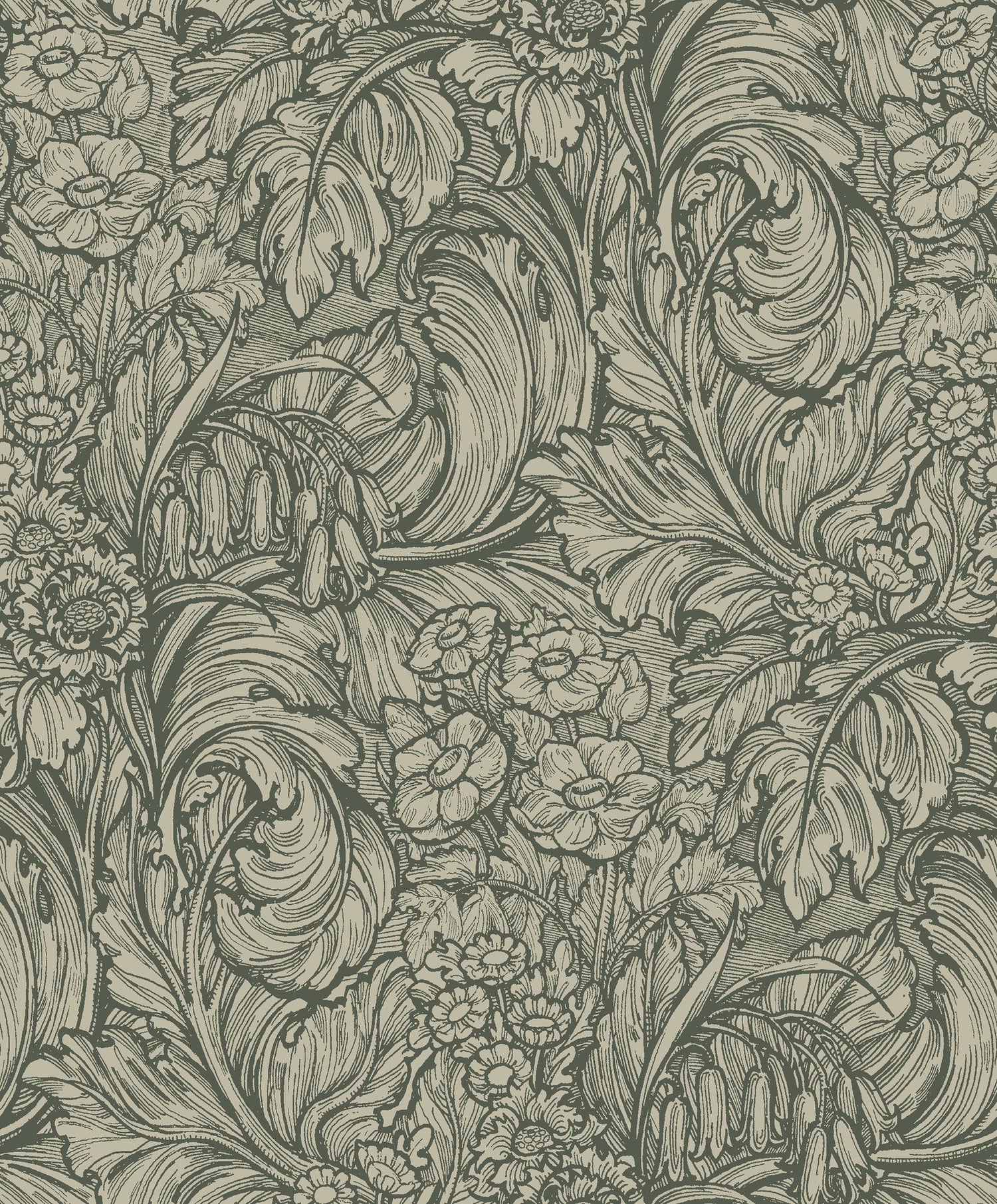 Hedgerovia wallpaper in green color - pattern number LB25136 - by Galerie in the Off The Wall collection