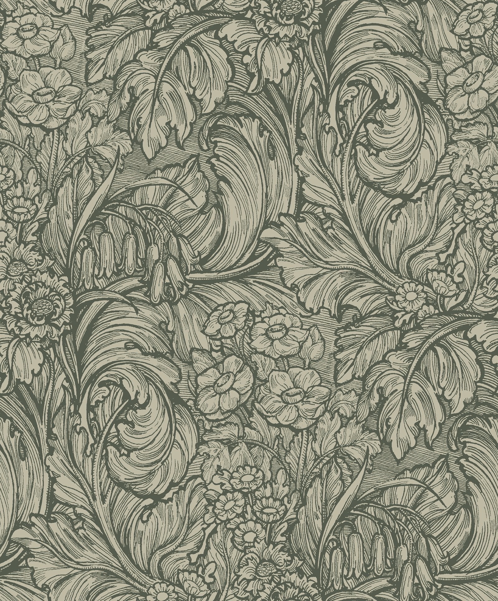 Hedgerovia wallpaper in green color - pattern number LB25136 - by Galerie in the Off The Wall collection