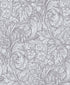 Hedgerovia wallpaper in silver grey color - pattern number LB25137 - by Galerie in the Off The Wall collection
