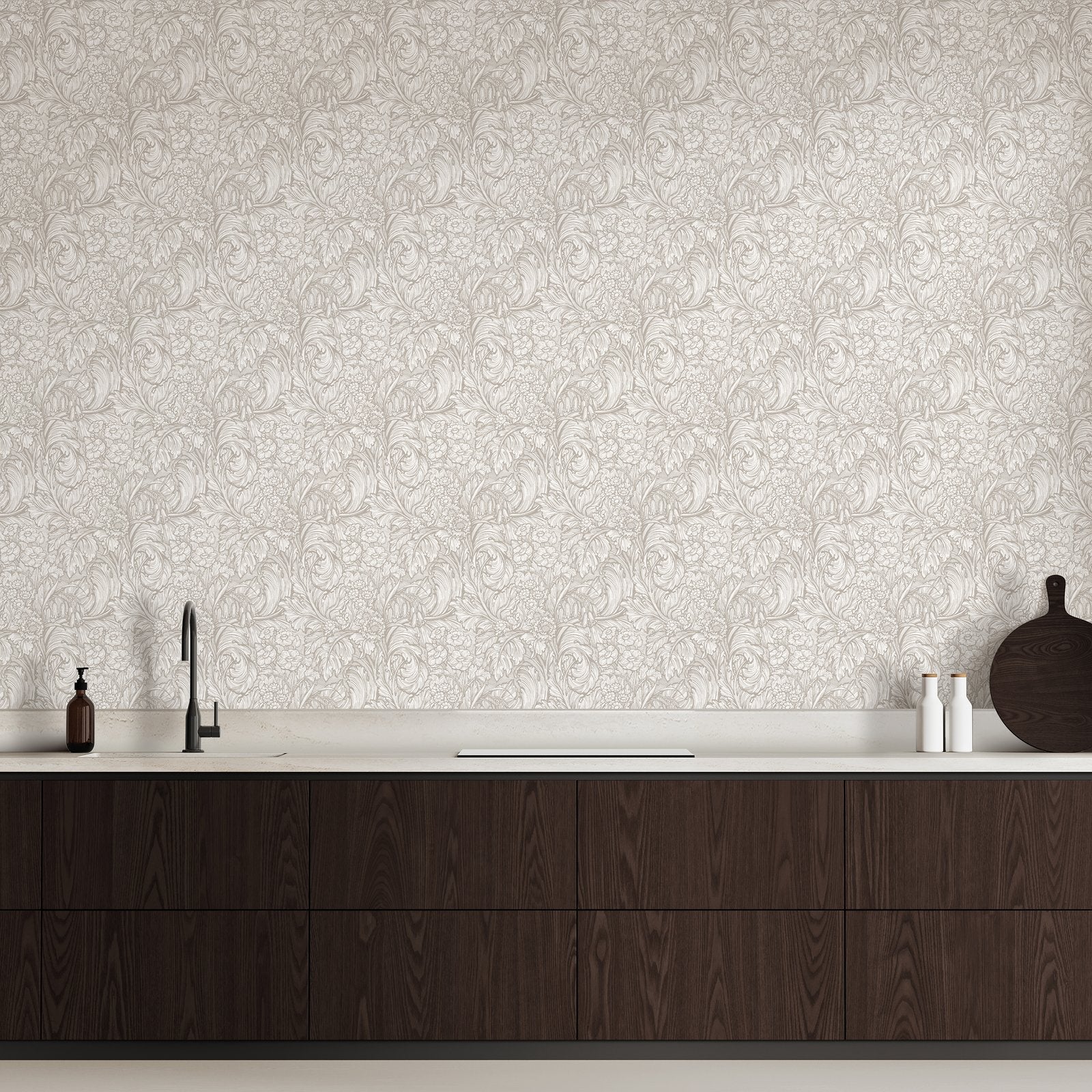 Hedgerovia wallpaper in beige color - pattern number LB25139 - by Galerie in the Off The Wall collection