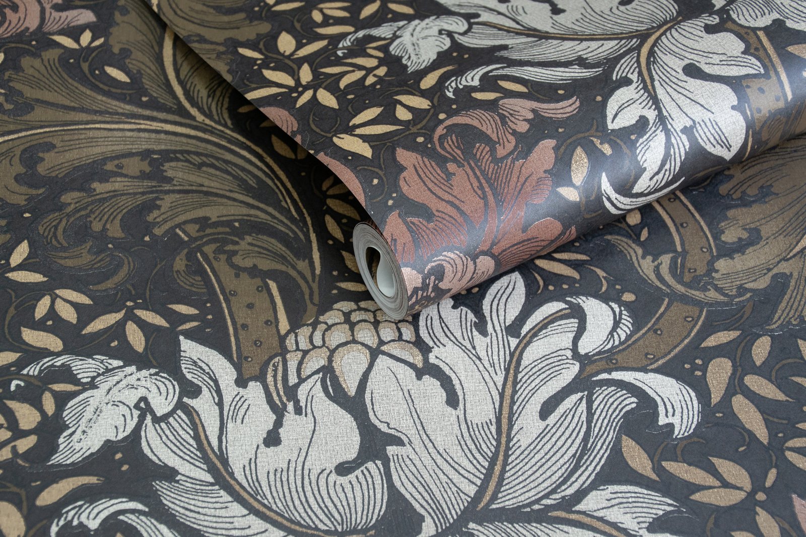 Morris Major wallpaper in bronze brown color - pattern number LB25140 - by Galerie in the Off The Wall collection