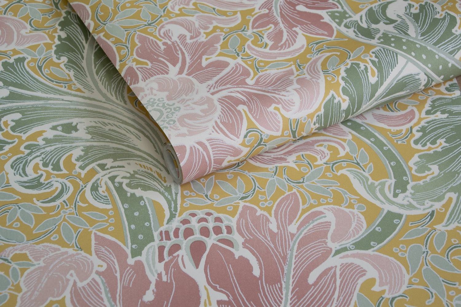 Morris Major wallpaper in yellow color - pattern number LB25141 - by Galerie in the Off The Wall collection