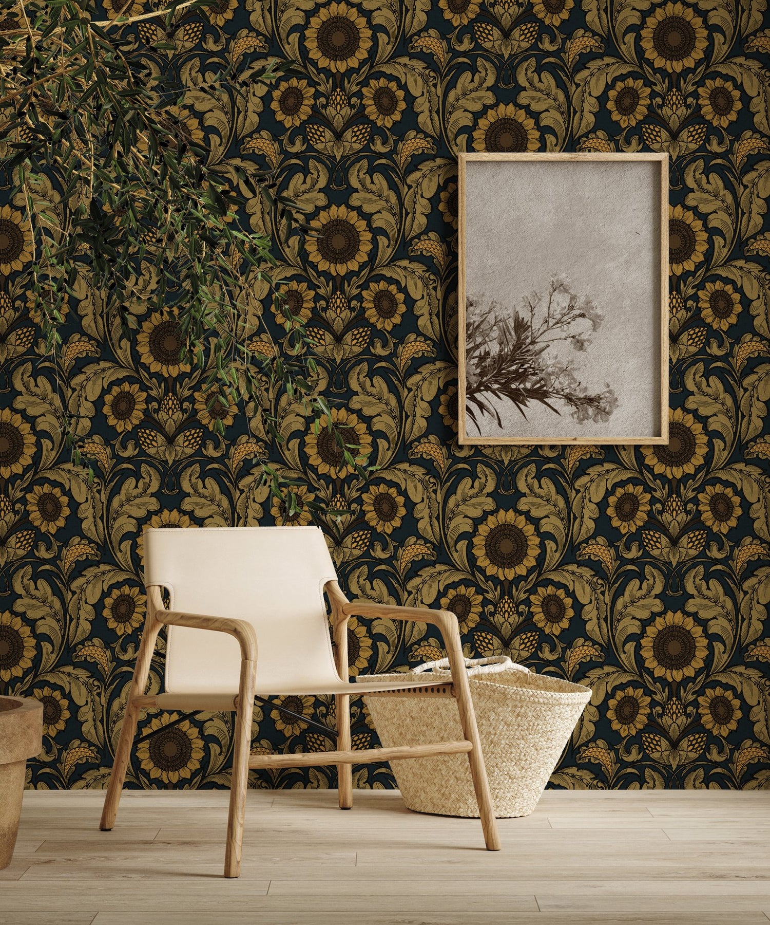 Sunnyside Up wallpaper in yellow color - pattern number LB25147 - by Galerie in the Off The Wall collection