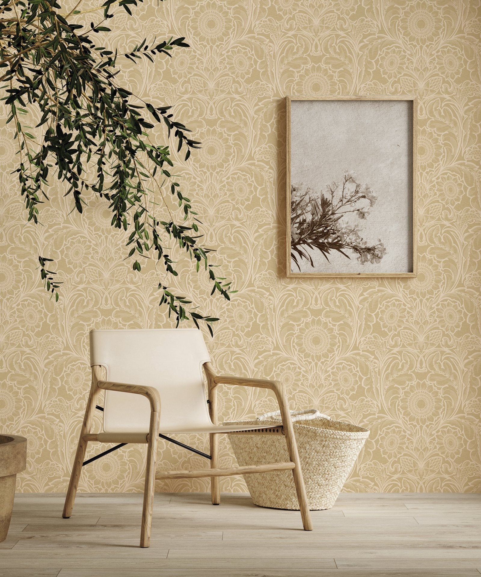 Sunnyside Up wallpaper in yellow color - pattern number LB25149 - by Galerie in the Off The Wall collection