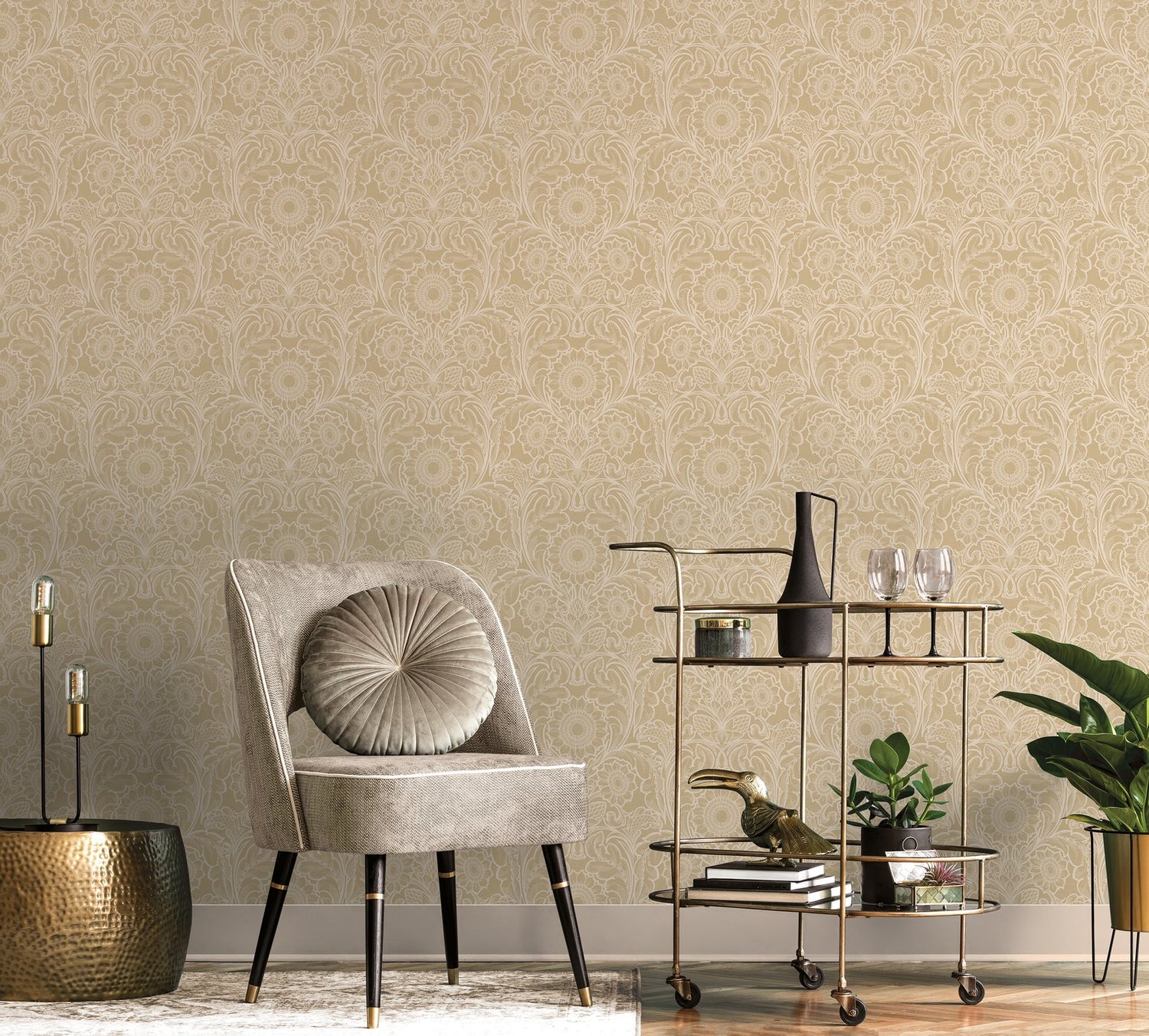 Sunnyside Up wallpaper in yellow color - pattern number LB25149 - by Galerie in the Off The Wall collection